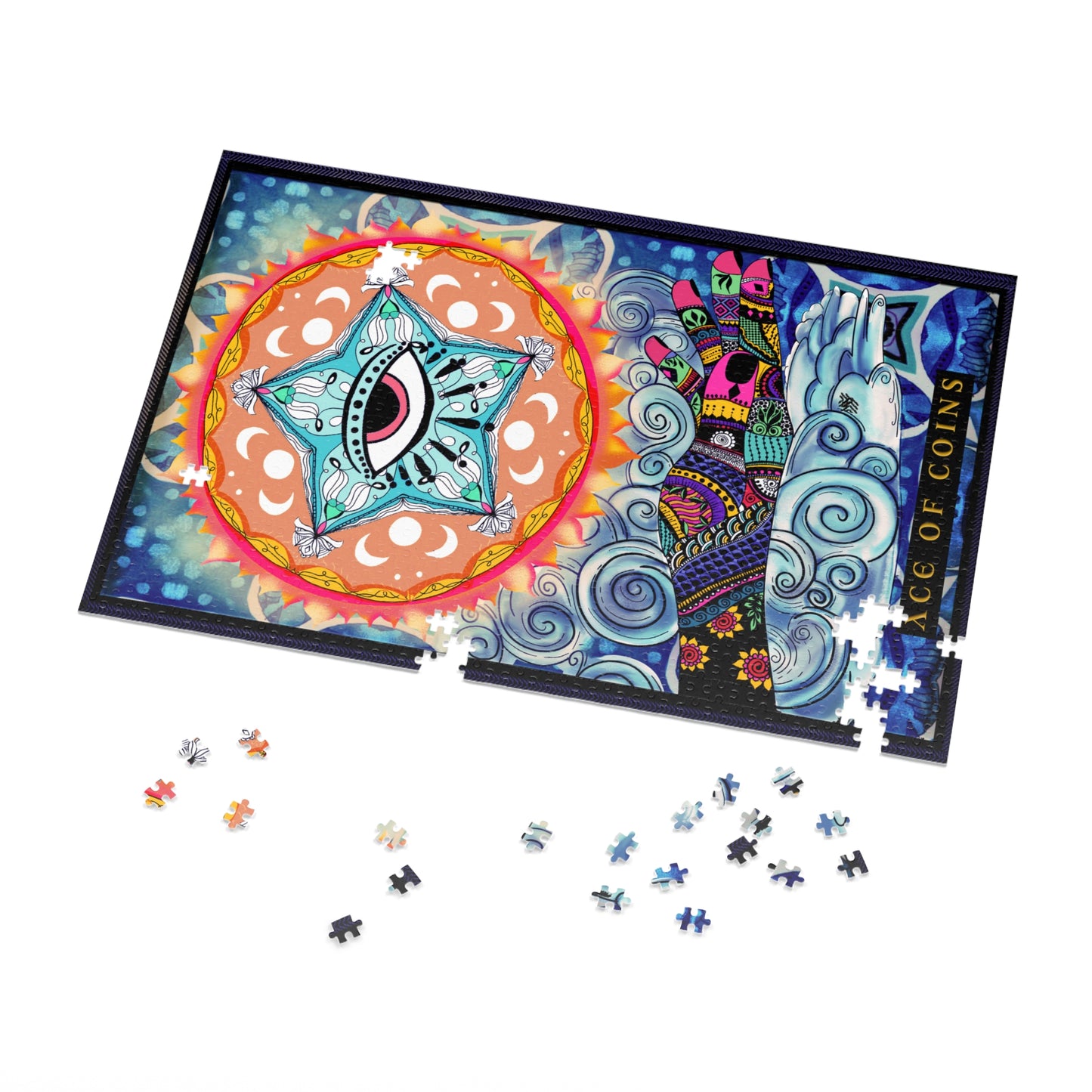Ace of Coins Tarot Card Jigsaw Puzzle (1000-Piece) by Artist Leah Quinn