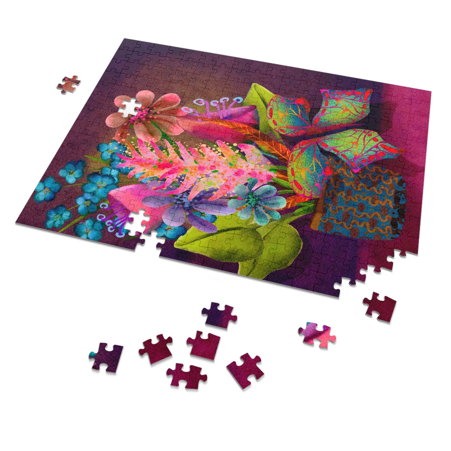 Colorful Fibers Jigsaw Puzzle (1000-Piece) by Artist Leah Quinn