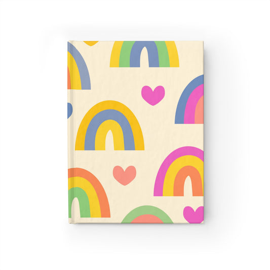 Hearts and Rainbows Journal - Ruled Line 5x7 inch