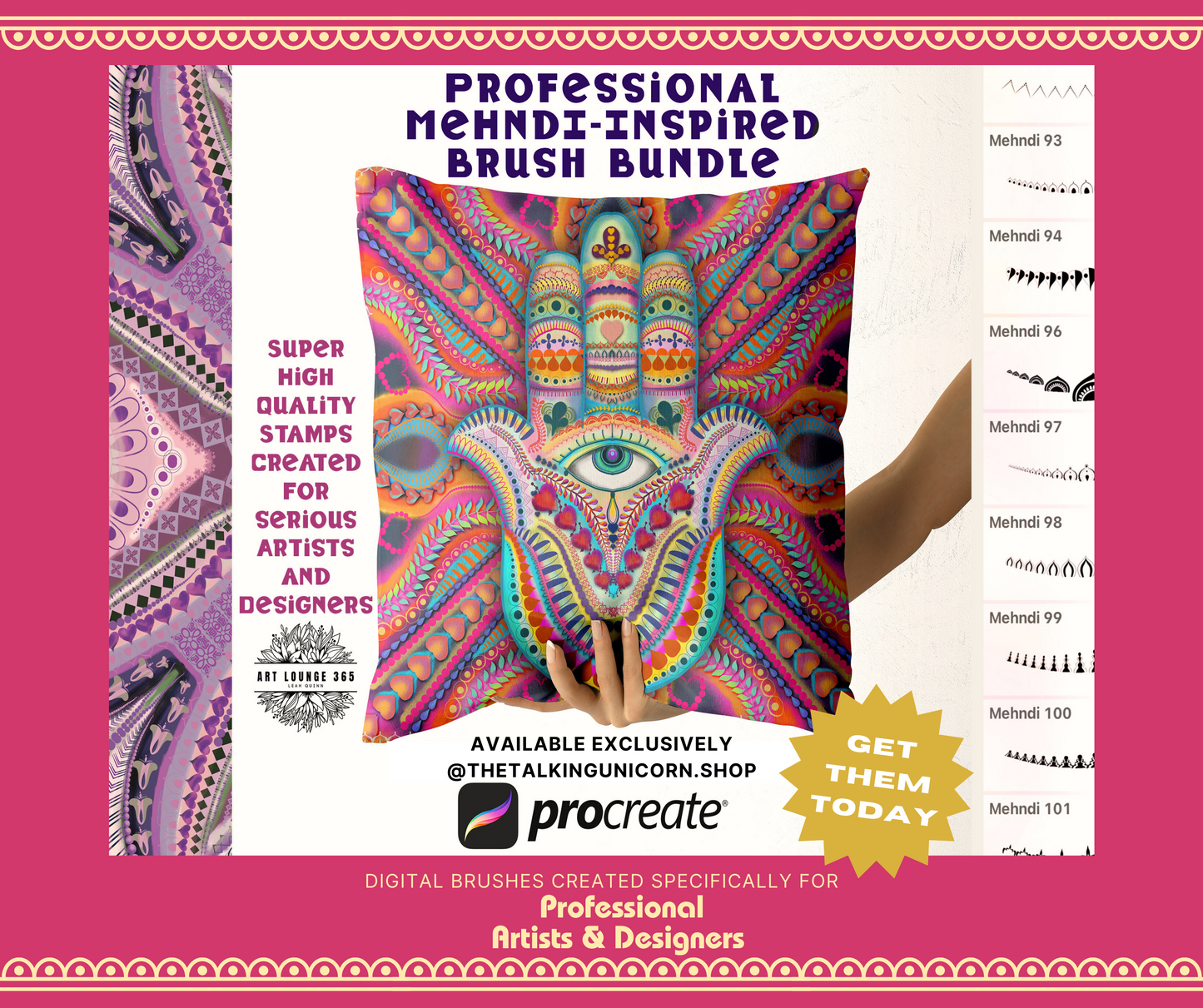 Henna Dreams: Magical Mehndi-Inspired Professional Digital Brushes for Procreate